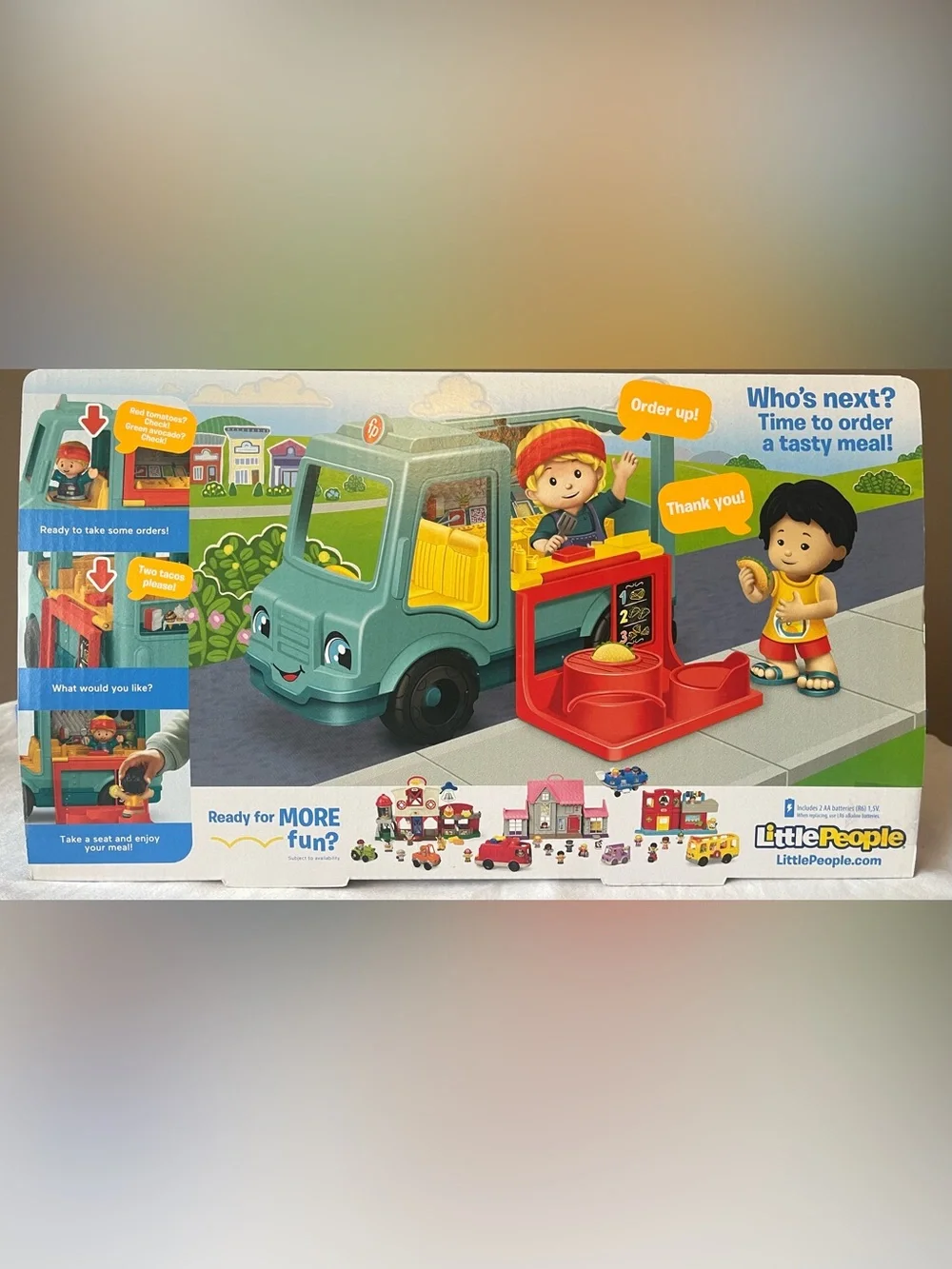 Fisher-Price Little People Serve It Up Food Truck - Teal, Red & Yellow
